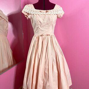 pink vintage party dress